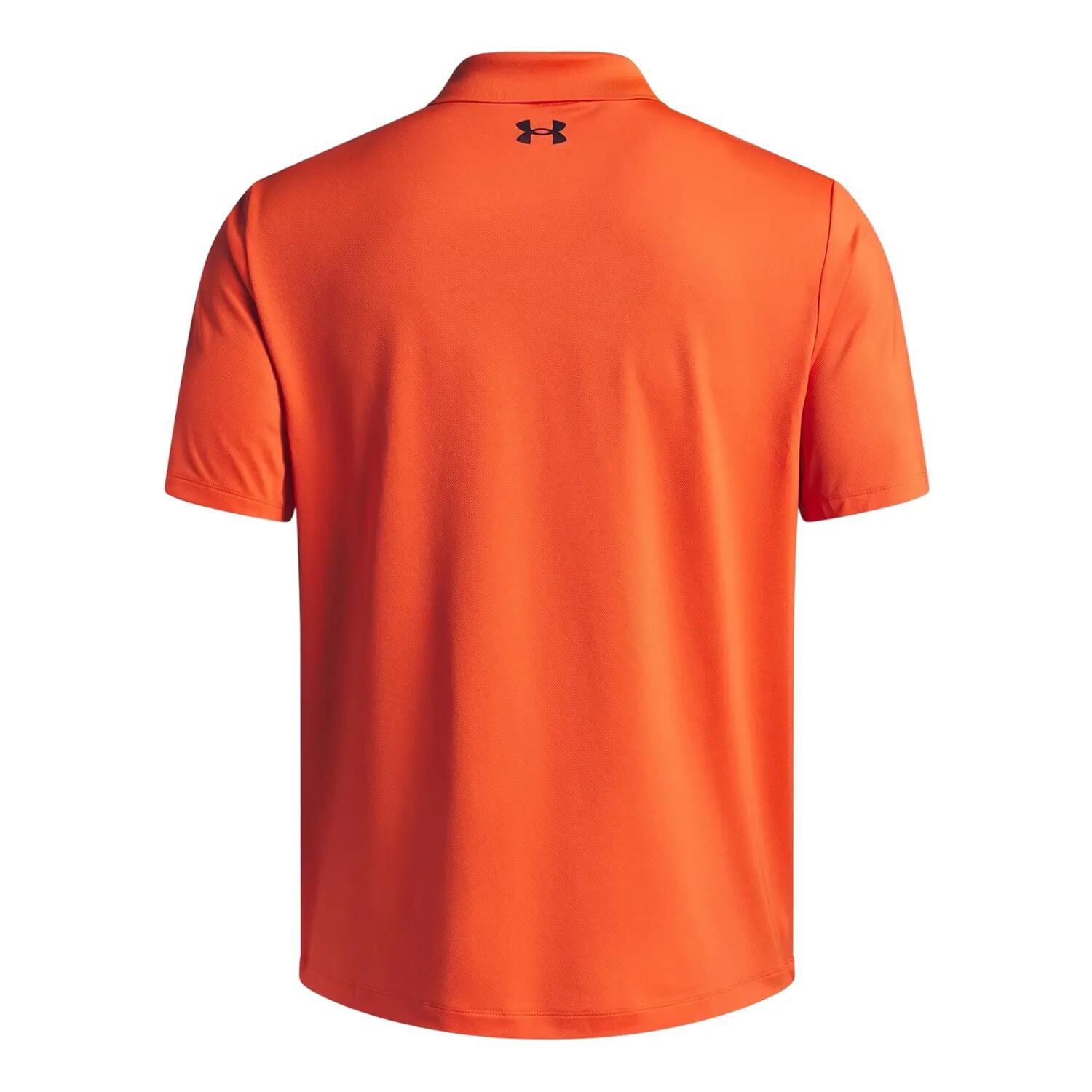 Mens Performance Breathable Athletic Polo Shirt (Fire) 3/3