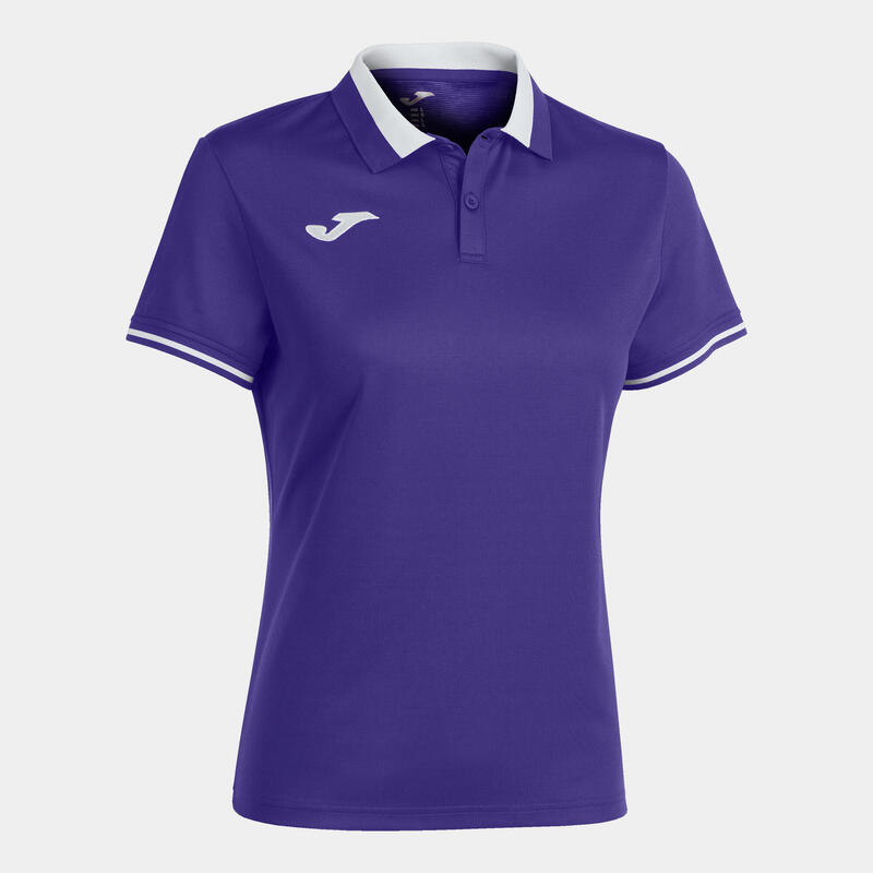 Polo Manga Corta Fútbol Mujer Joma Championship VI Morado