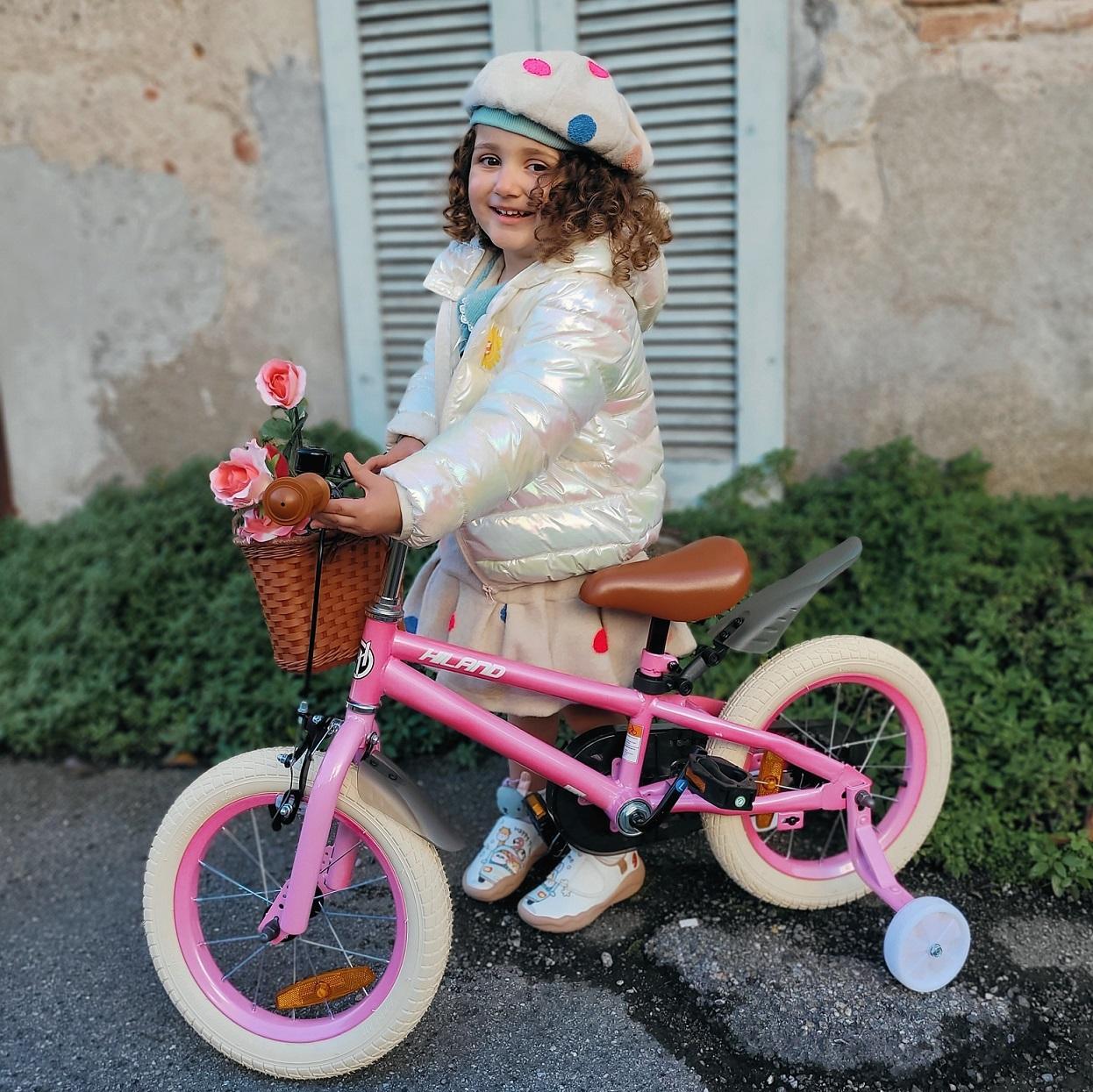 Fille vélo vélo enfant 14/16/18", roulettes amovibles, freins, panier 2/6