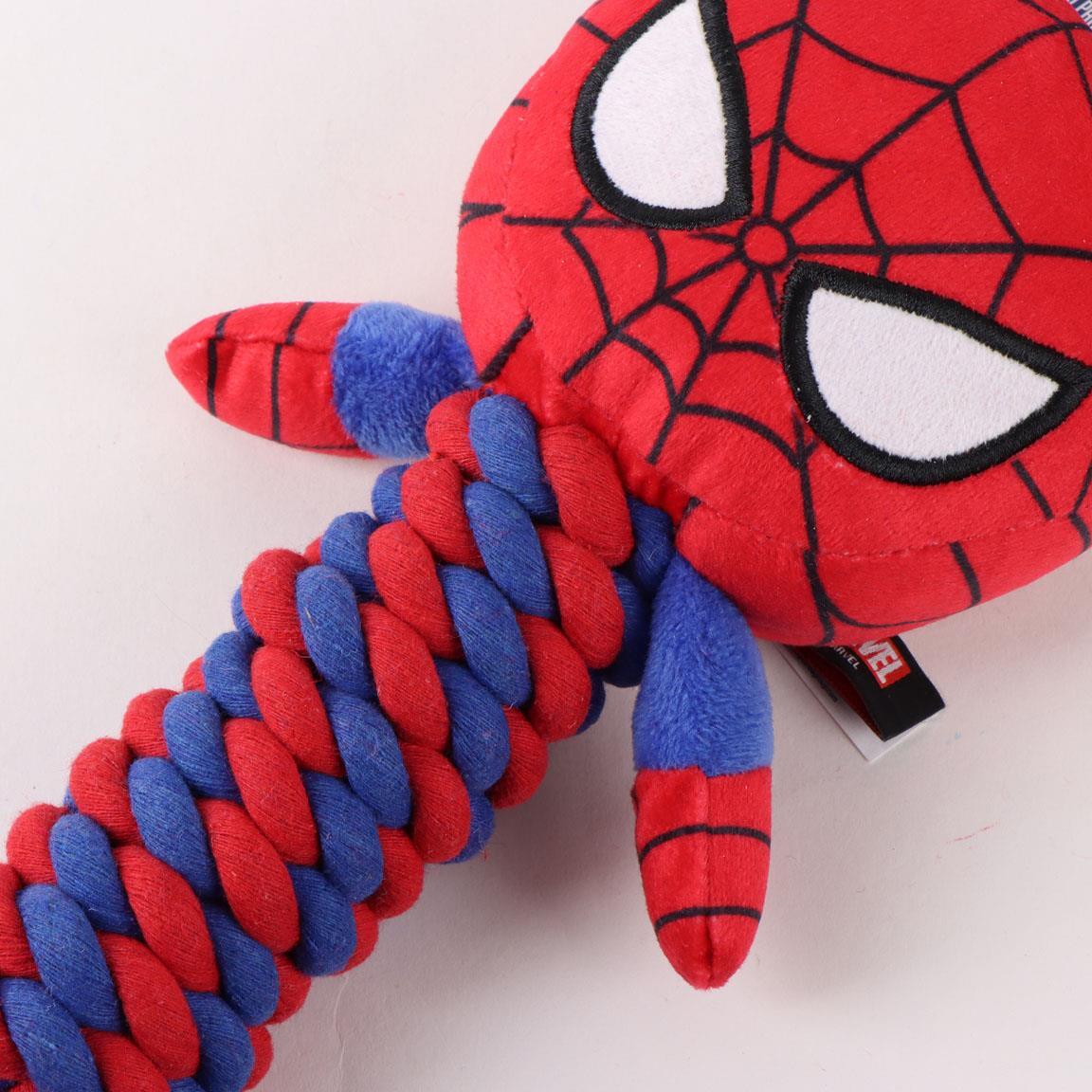 Cuerda Dental para Perro Spiderman, Juguete de Cuerda Azul y Roja 3/5