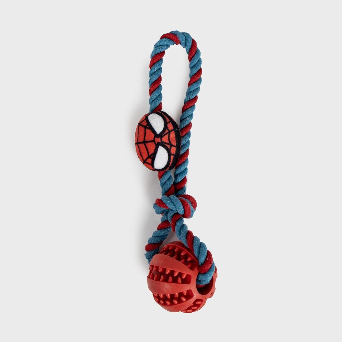 Corde à mâcher Spiderman pour chien, jouet à mâcher rouge et bleu 5/6
