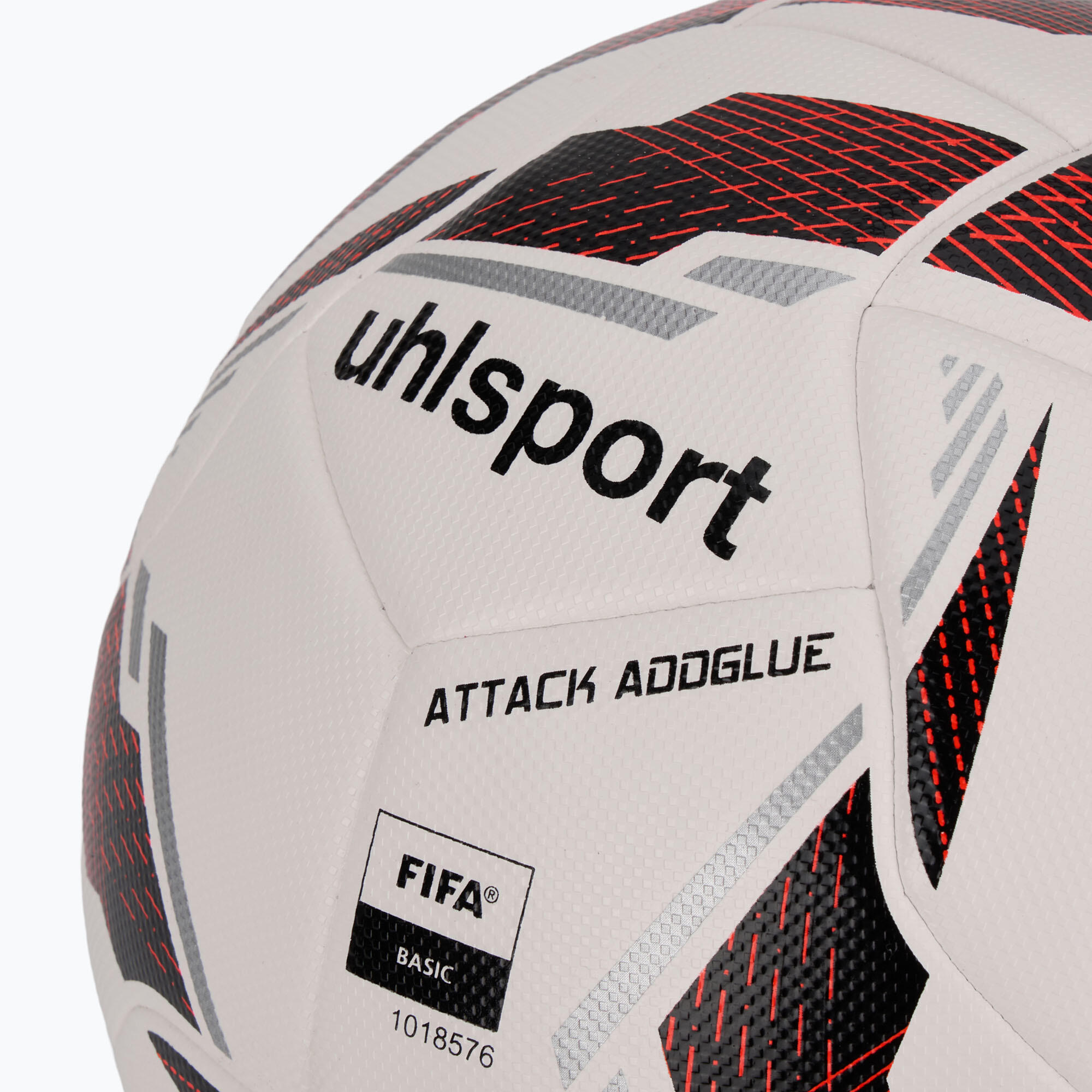 Balón de fútbol uhlsport Attack Addglue blanco/negro/rojo fluorescente talla 5 3/4