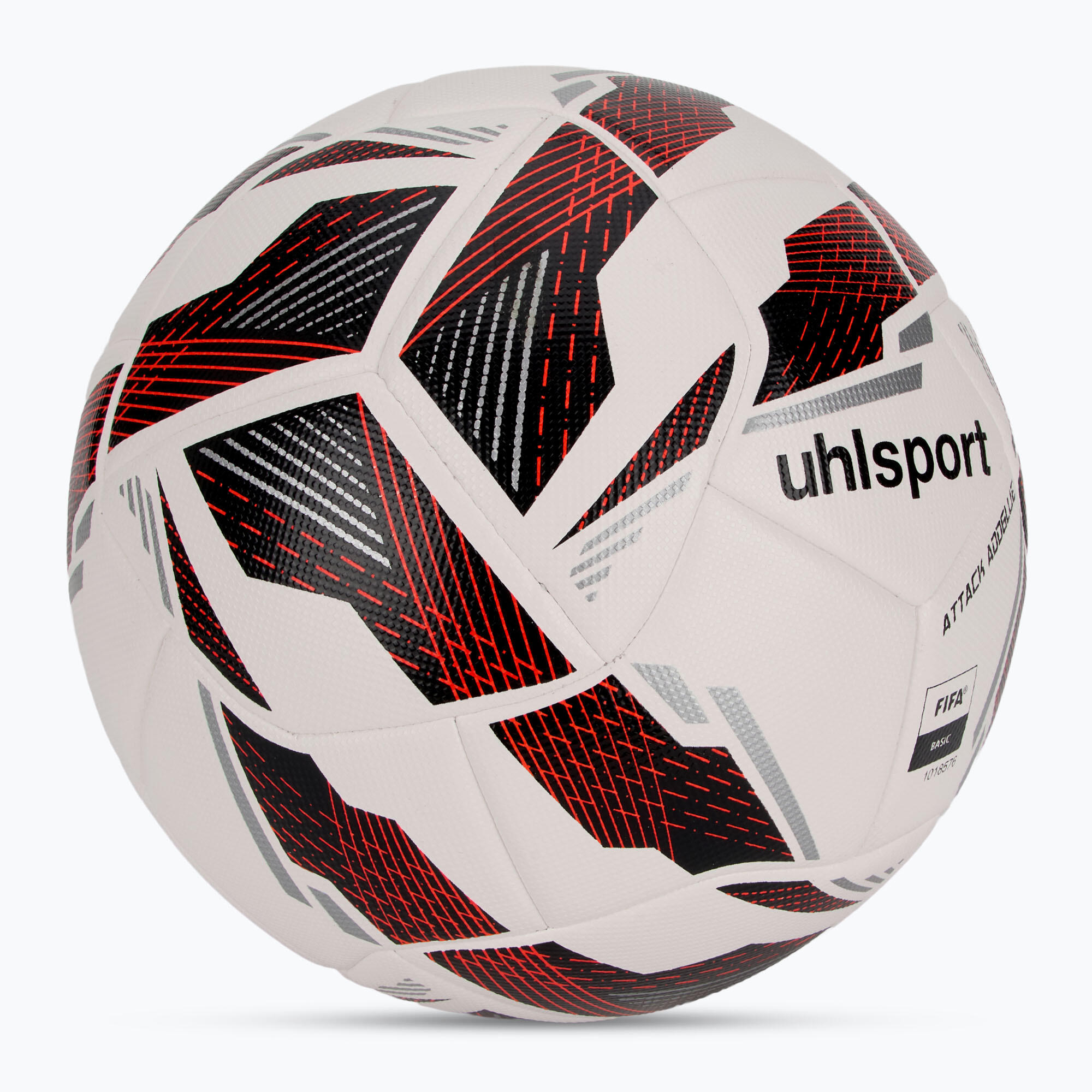 Balón de fútbol uhlsport Attack Addglue blanco/negro/rojo fluorescente talla 5 2/4