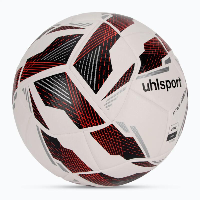 Minge de fotbal uhlsport Attack Addglue alb/negru/roșu fluo mărimea 5