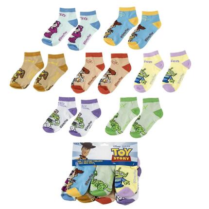 Lot de chaussettes courtes Toy Story pour enfants, en coton multicolore