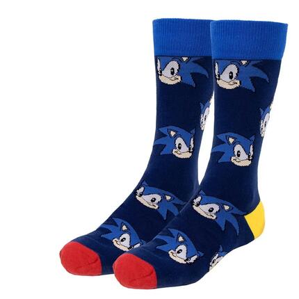 Lot de chaussettes pour enfants Sonic Soft Cotton multicolores bleues