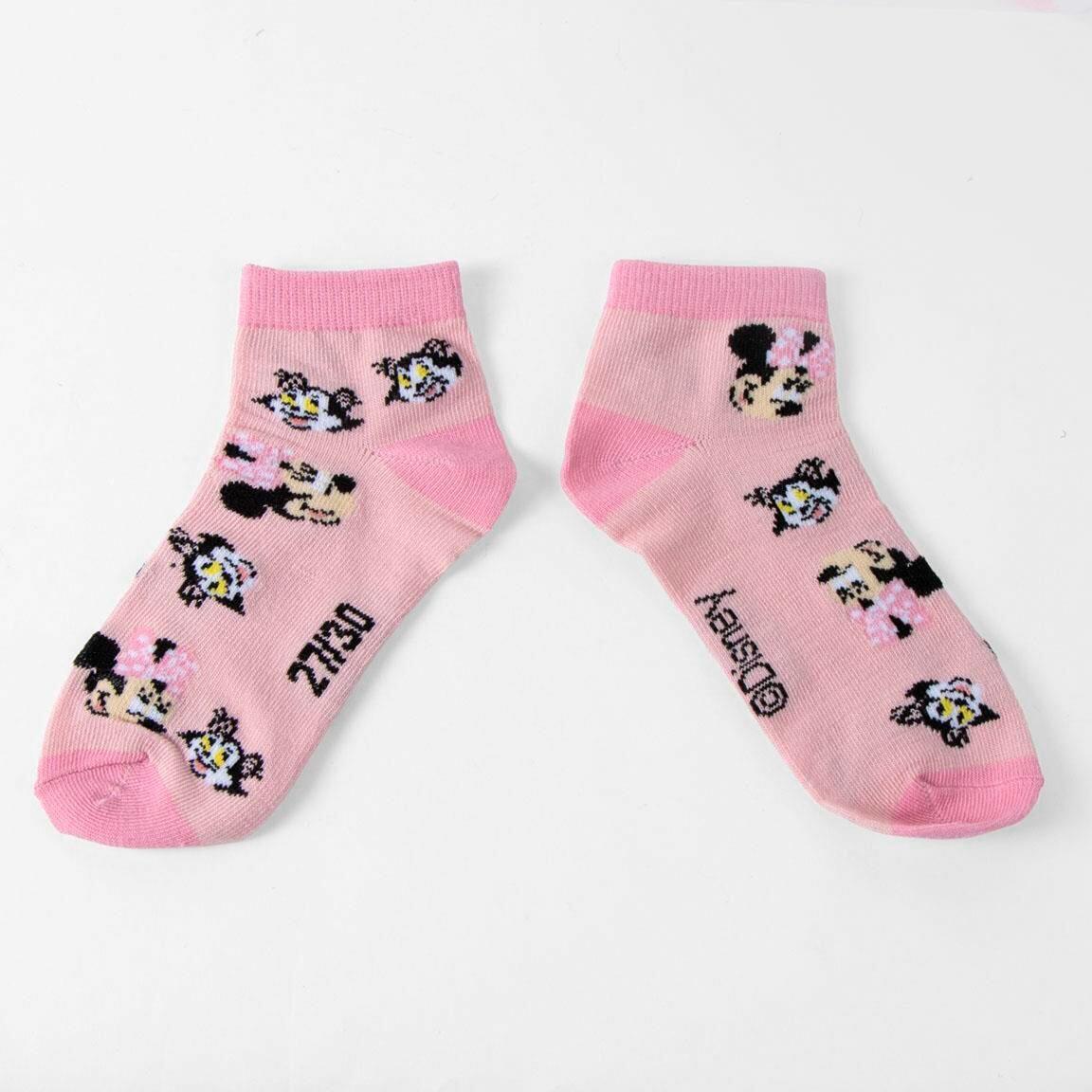 Pack de Calcetines Tobilleros Infantil Minnie de Algodón Suaves Multicolor 5/7