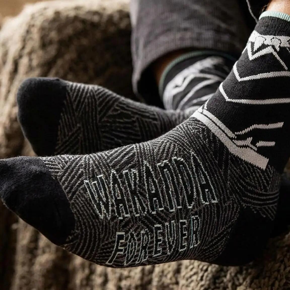 Calzini Sportivi Adulti Wakanda in Cotone Morbidi e Traspiranti Nero 5/6