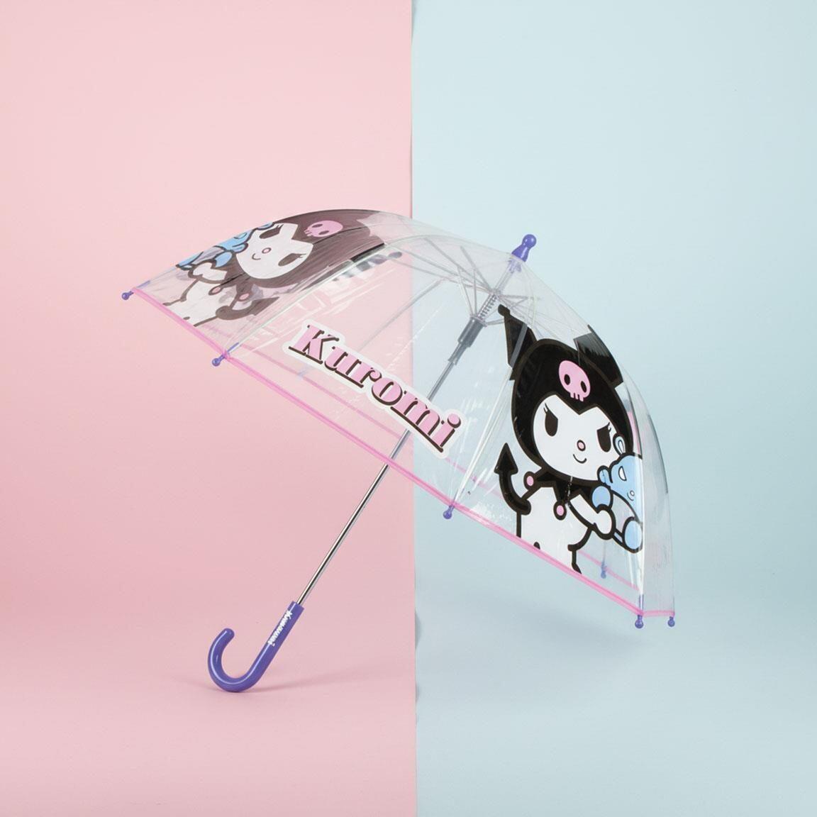 Parapluie enfant Hello Kitty Kuromi POE Manuel Transparent Lilas 6/7