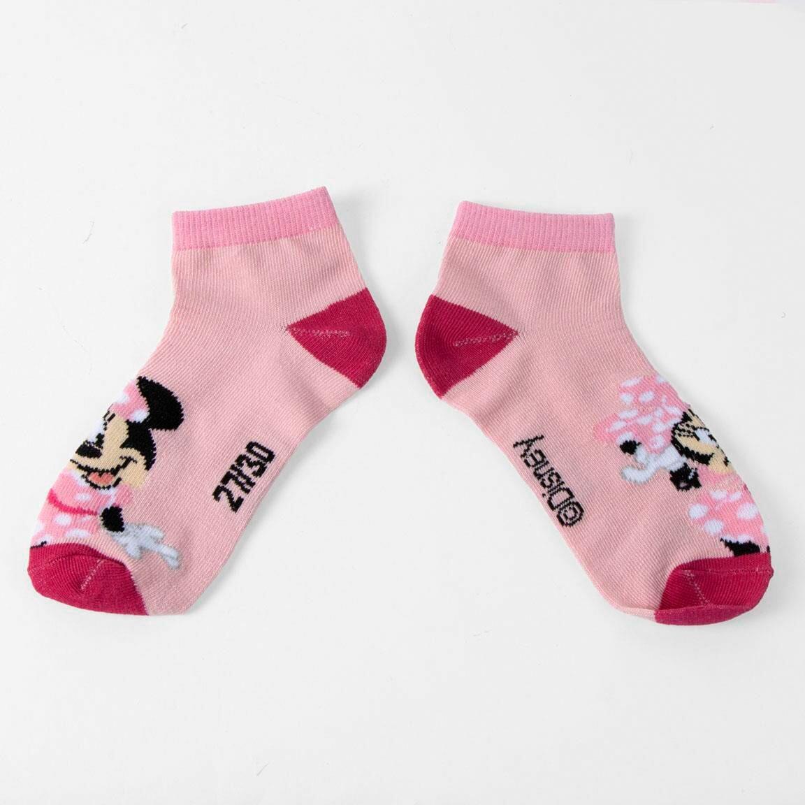 Pack de Calcetines Tobilleros Infantil Minnie de Algodón Suaves Multicolor 4/7