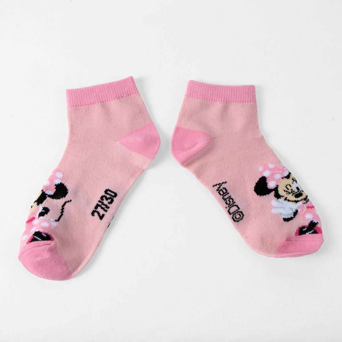 Pack de Calcetines Tobilleros Infantil Minnie de Algodón Suaves Multicolor 3/7