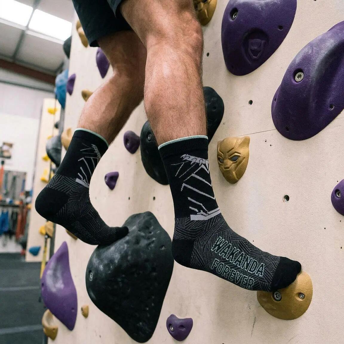 Calzini Sportivi Adulti Wakanda in Cotone Morbidi e Traspiranti Nero 3/6