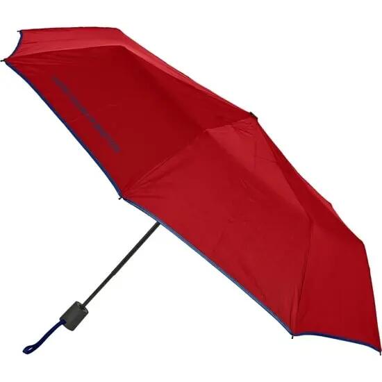 Paraguas Plegable Automático Adultos Benetton Poliéster Rojo y Azul 4/6