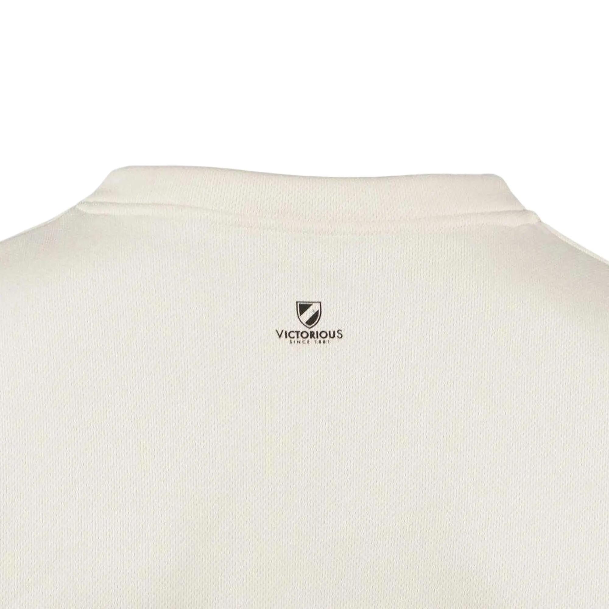 Mens Logo V Neck Sweatshirt (Cream) 3/3