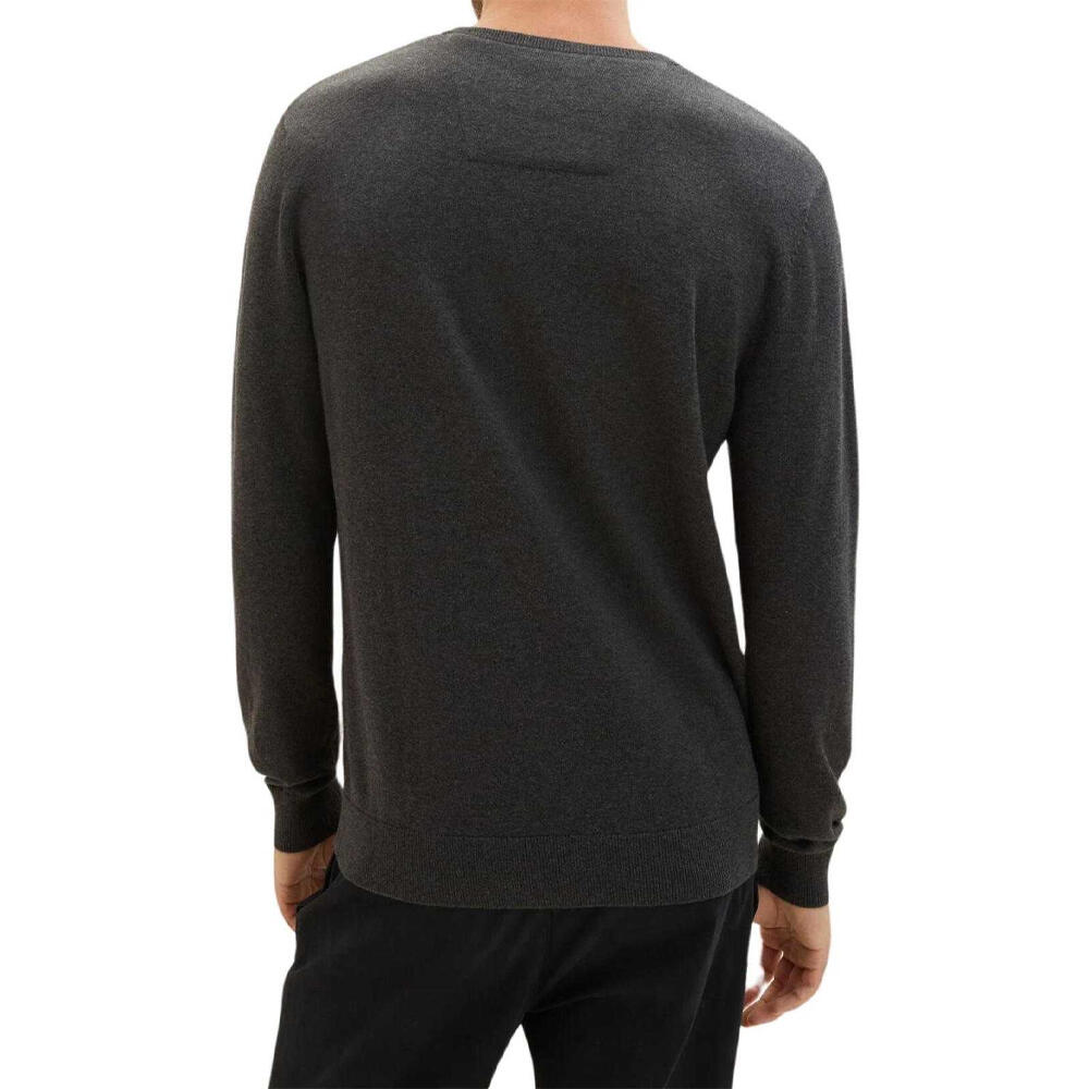 Effen katoenen sweater voor heren (Grijs) 3/4