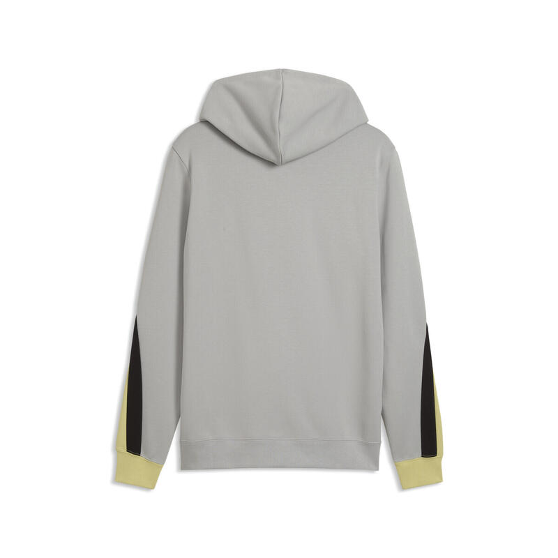 Pulover alergare bărbați cu glugă Essentials Colourblock, negru și gri PUMA