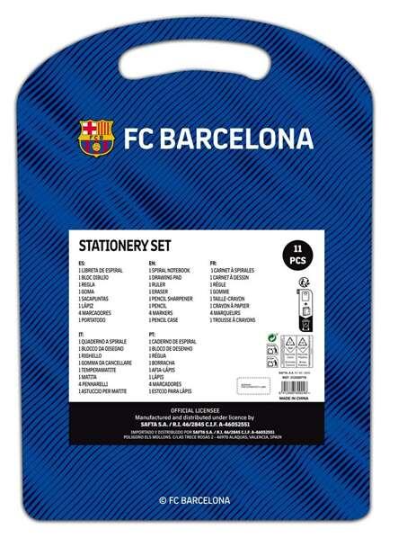 Ensemble de fournitures scolaires pour enfants du FC Barcelone avec étui en 3/3