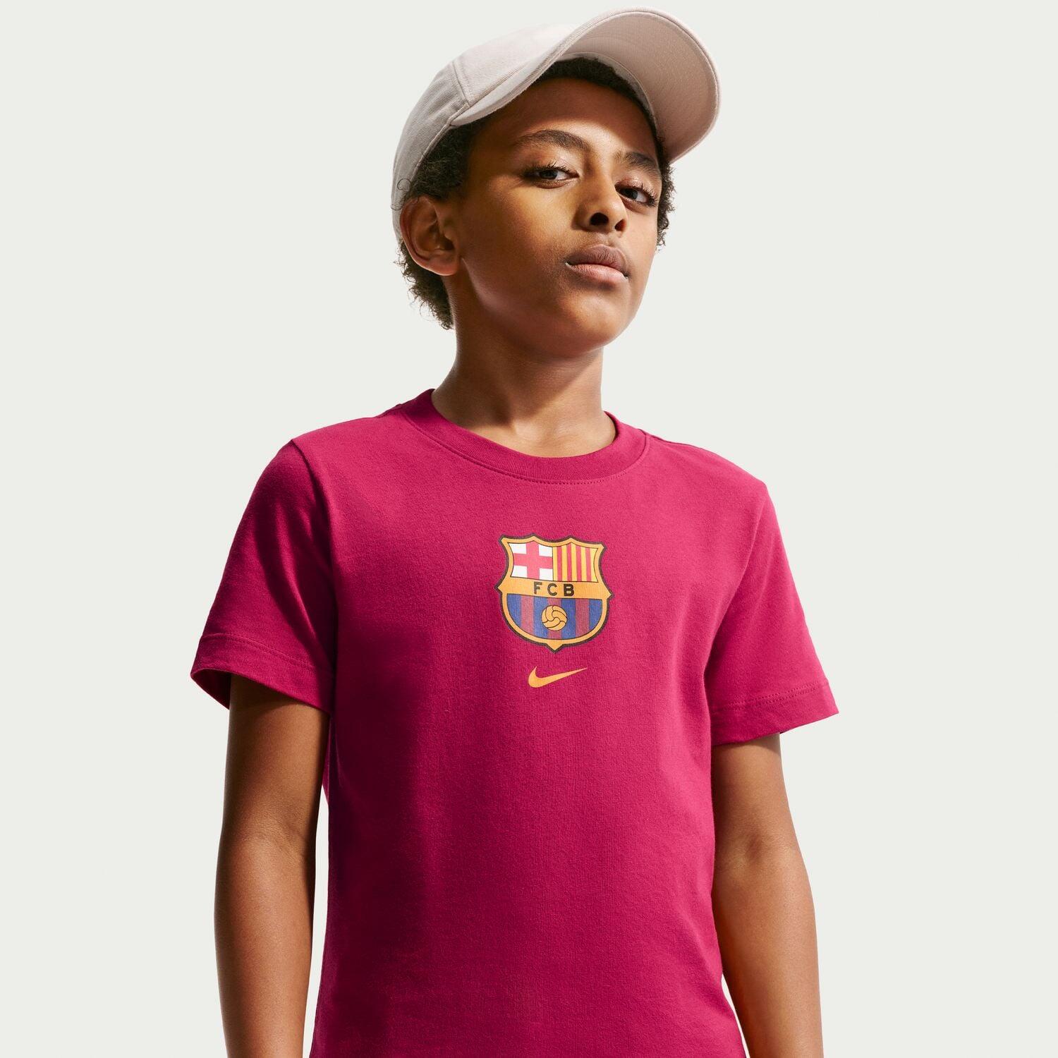 Tricou pentru copii Nike FCB U Nk Crest Tee