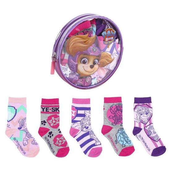 Lot de chaussettes en coton pour enfants PAW Patrol (rose et violet)