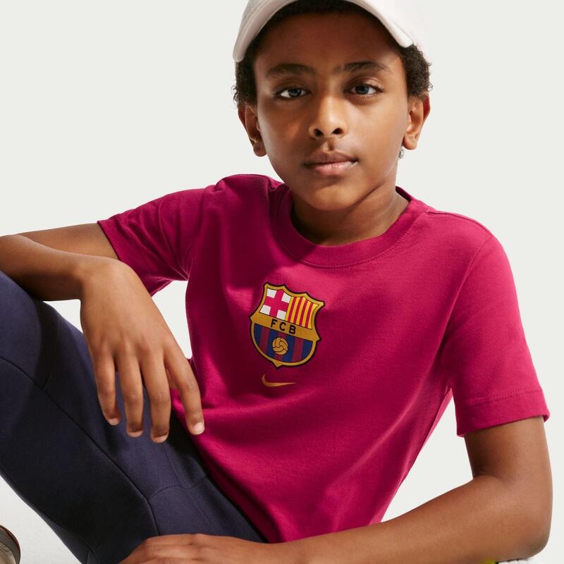 Tricou pentru copii Nike FCB U Nk Crest Tee