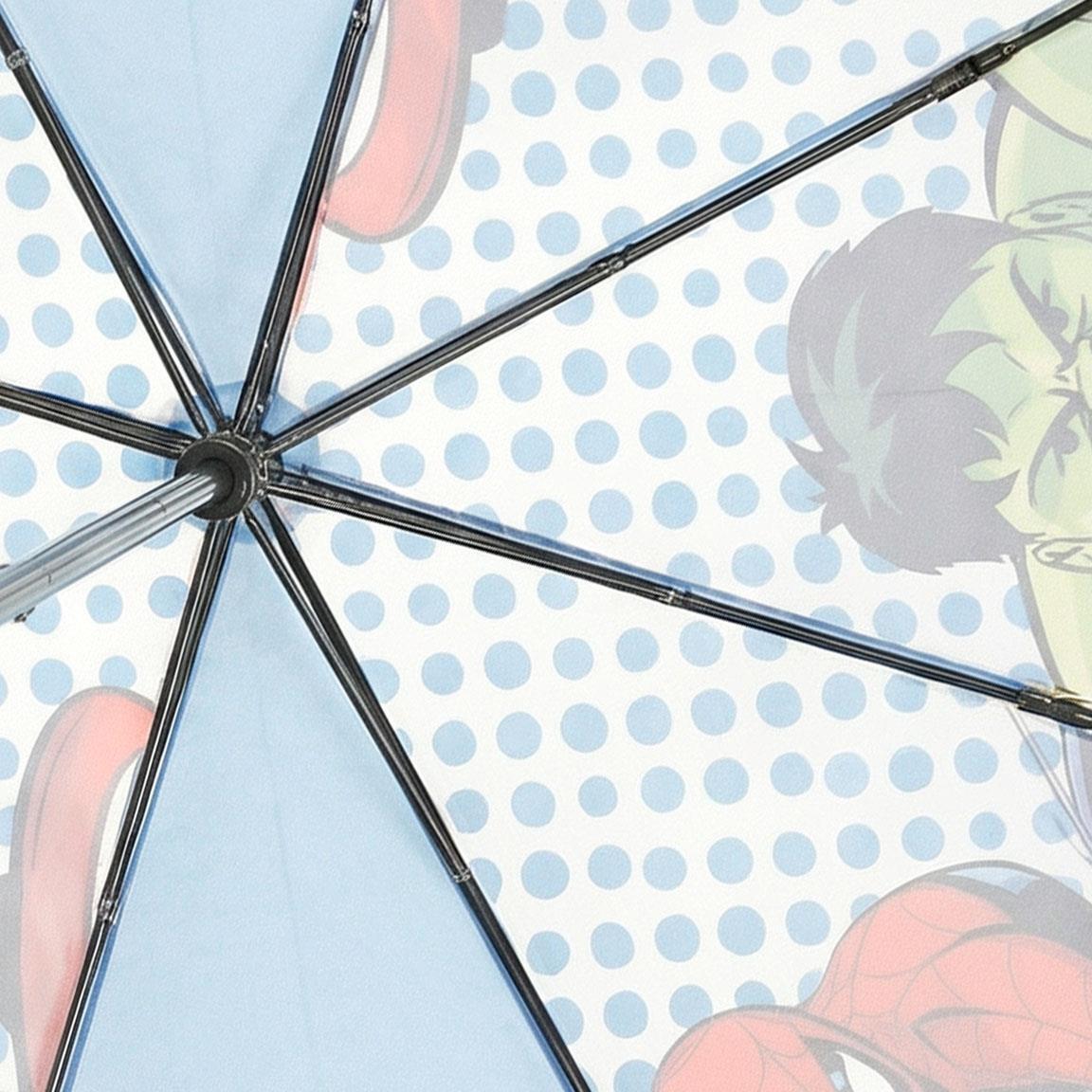 Parapluie enfant Avengers, manuel POE, bleu clair transparent 4/7