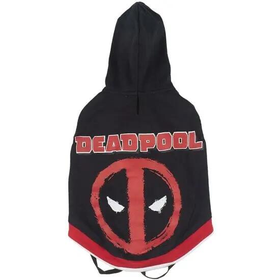 Sweat à capuche Deadpool pour chien, en tissu doux, noir et rouge 2/7