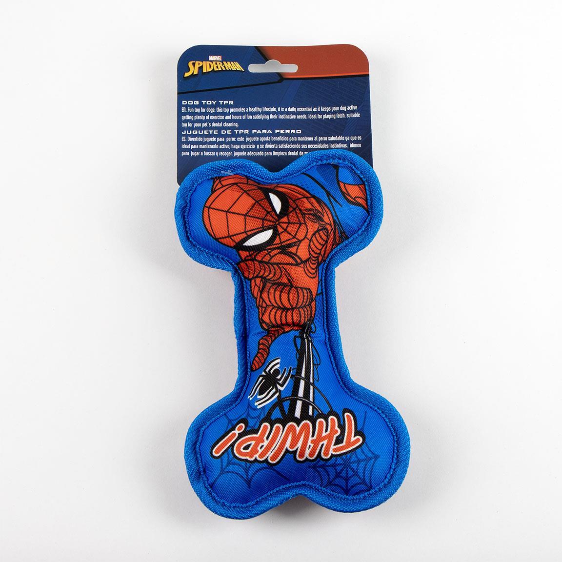 Jouet pour chien Spiderman en TPR avec son, os à mâcher bleu 6/6