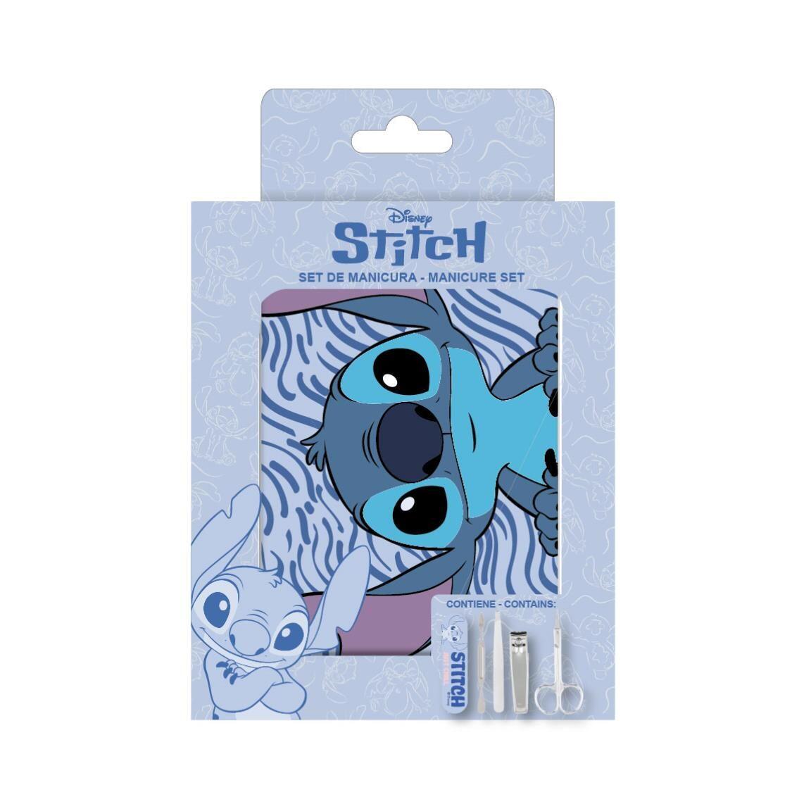 Coffret manucure enfant Stitch avec étui en métal et accessoires - Bleu 2/5