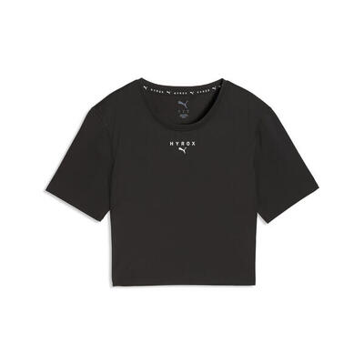 Puma x hyrox pwrmode cropped t-shirt voor dames puma