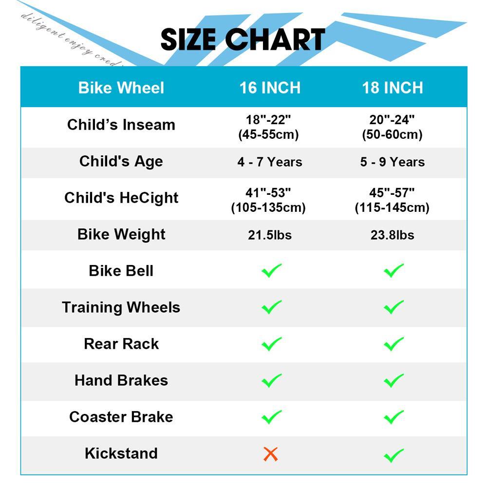 Garçon vélo vélo enfant 16/18", roulettes, double frein, porte-bagages, 5-8 ans 6/6