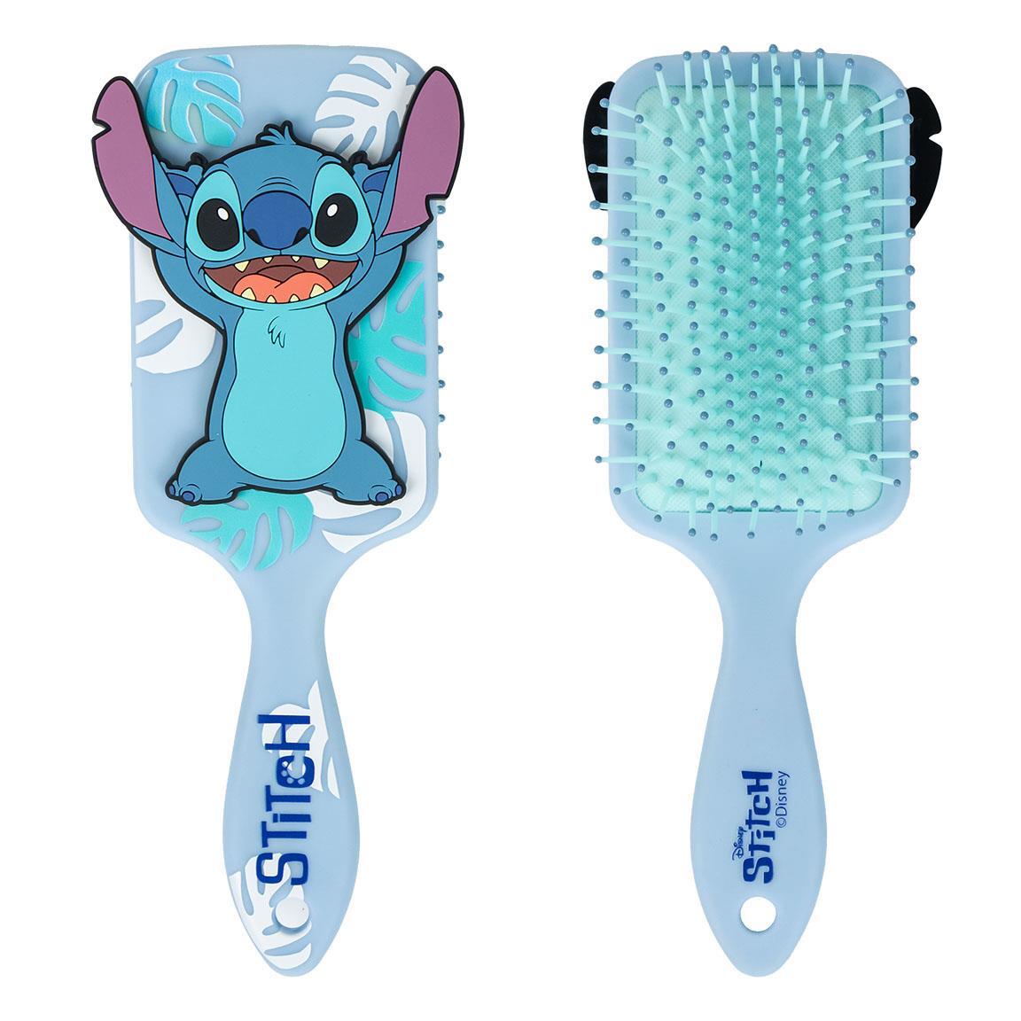 Spazzola districante per bambini Stitch, in plastica ABS azzurra. 3/4