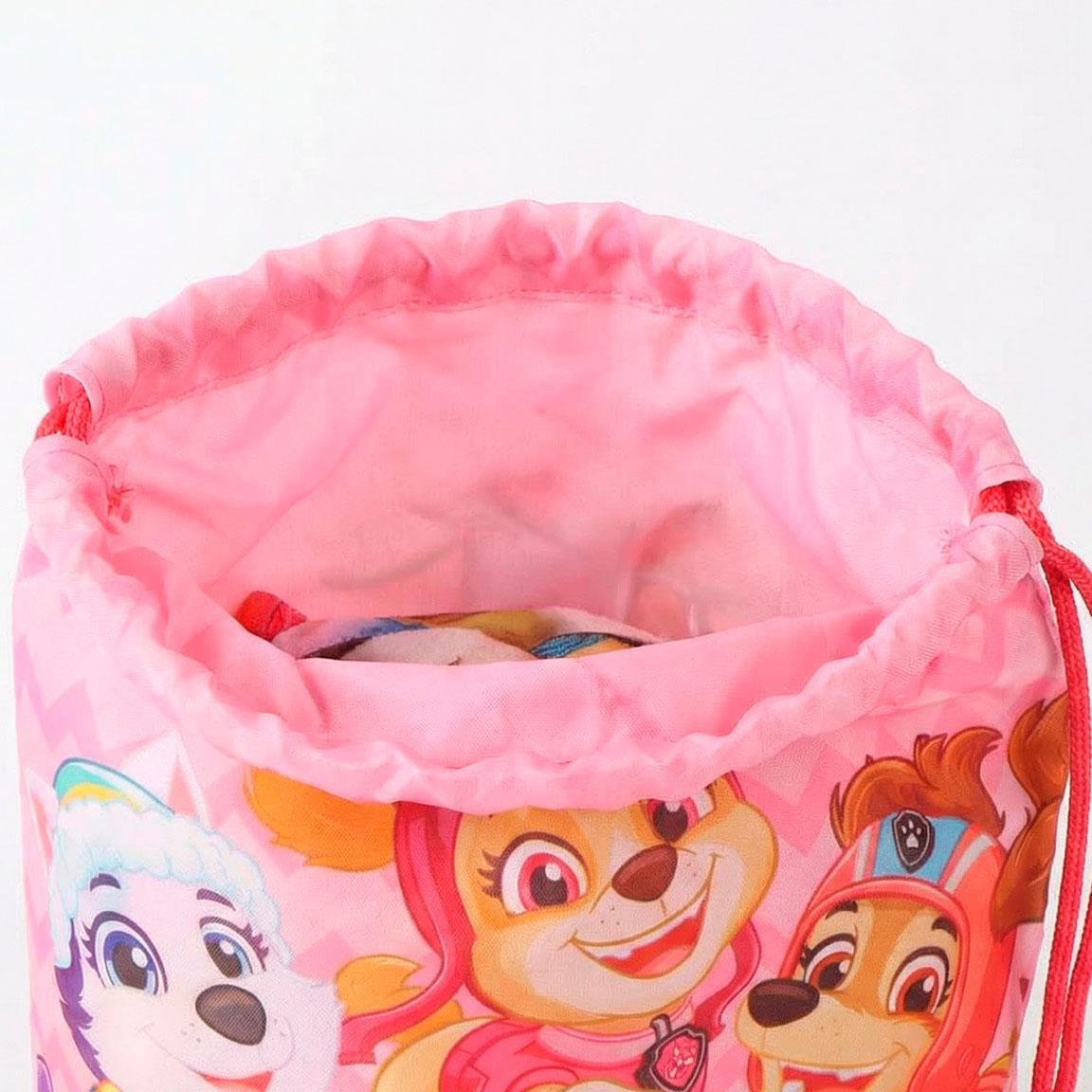 Set de Toalla Infantil PAW Patrol con Saquito de Cierre Multicomposición Rosa 5/6