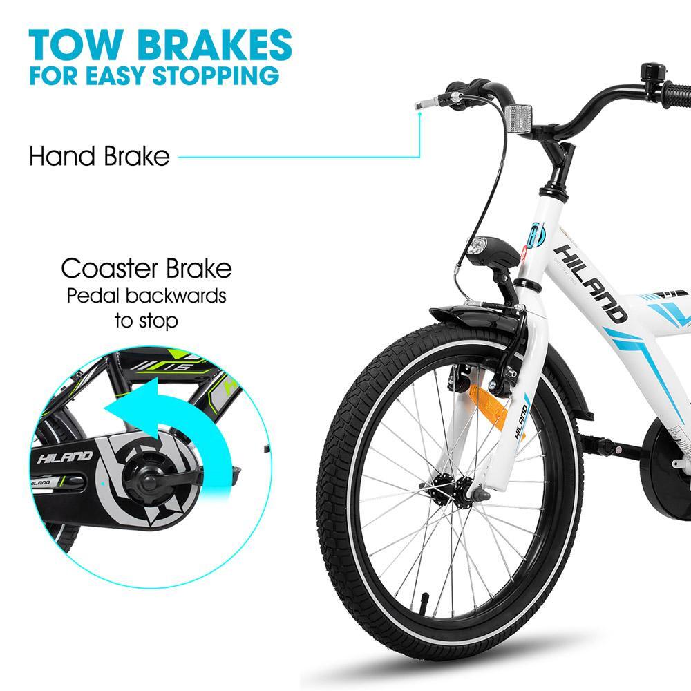 Garçon vélo vélo enfant 16/18", roulettes, double frein, porte-bagages, 5-8 ans 4/6