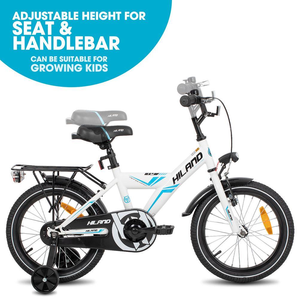 Garçon vélo vélo enfant 16/18", roulettes, double frein, porte-bagages, 5-8 ans 3/6