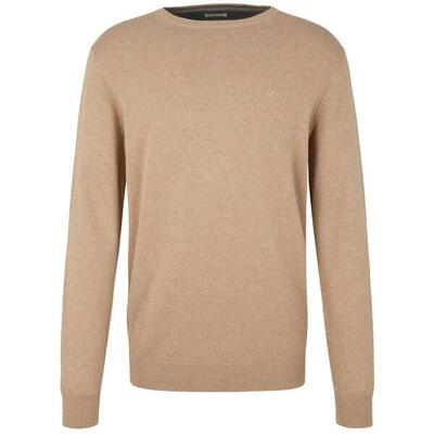 Effen katoenen sweater voor heren (bruin)