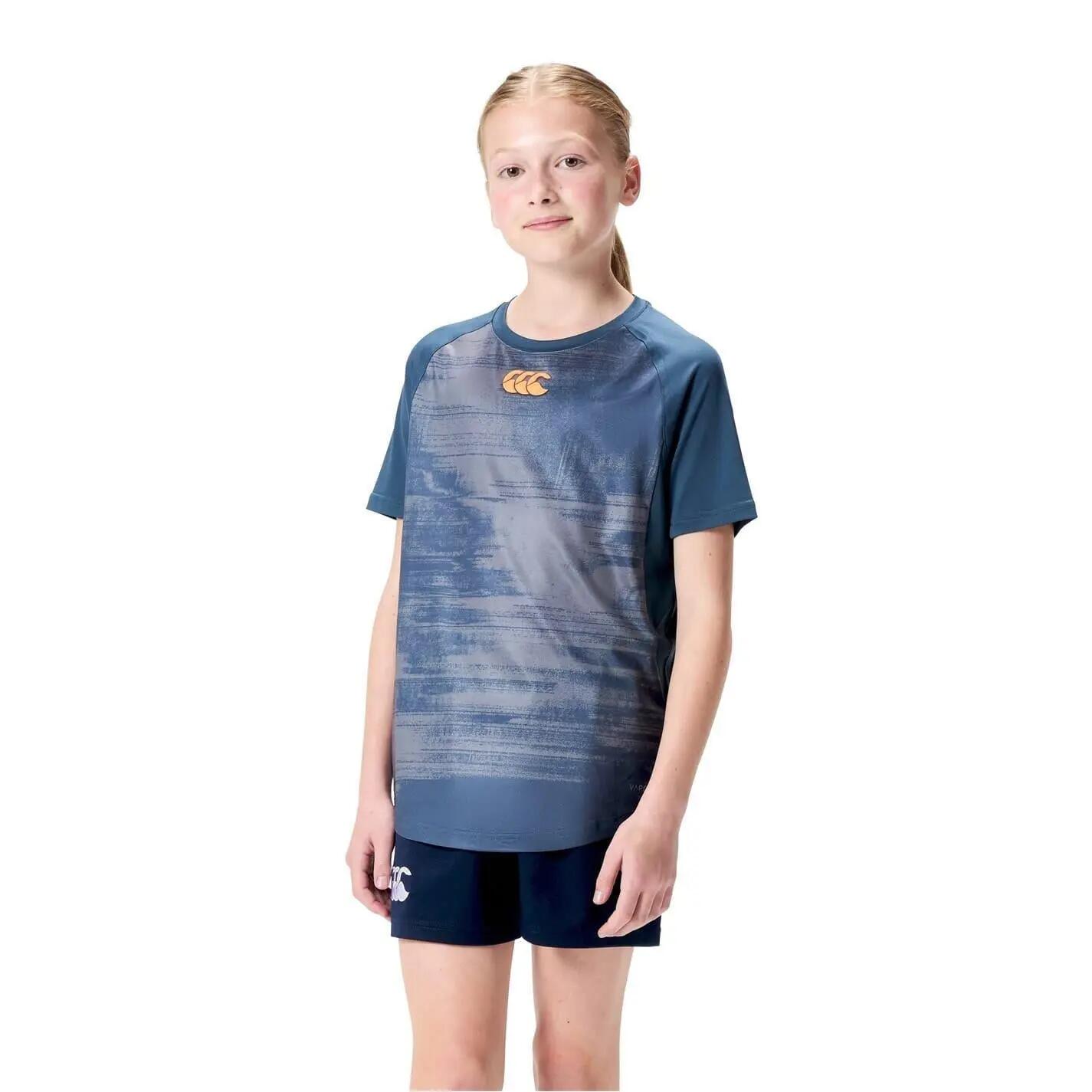 Maglietta Allenamento Evaporazione Del Sudore Potenziata Bambini Canterbury Blu 4/4