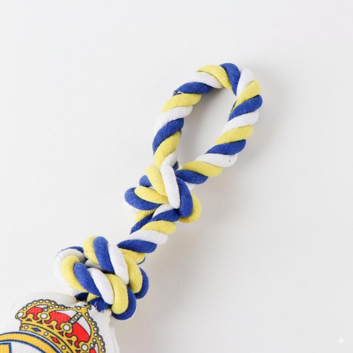 Corde à mâcher pour chien Real Madrid, bleue et blanche 3/7