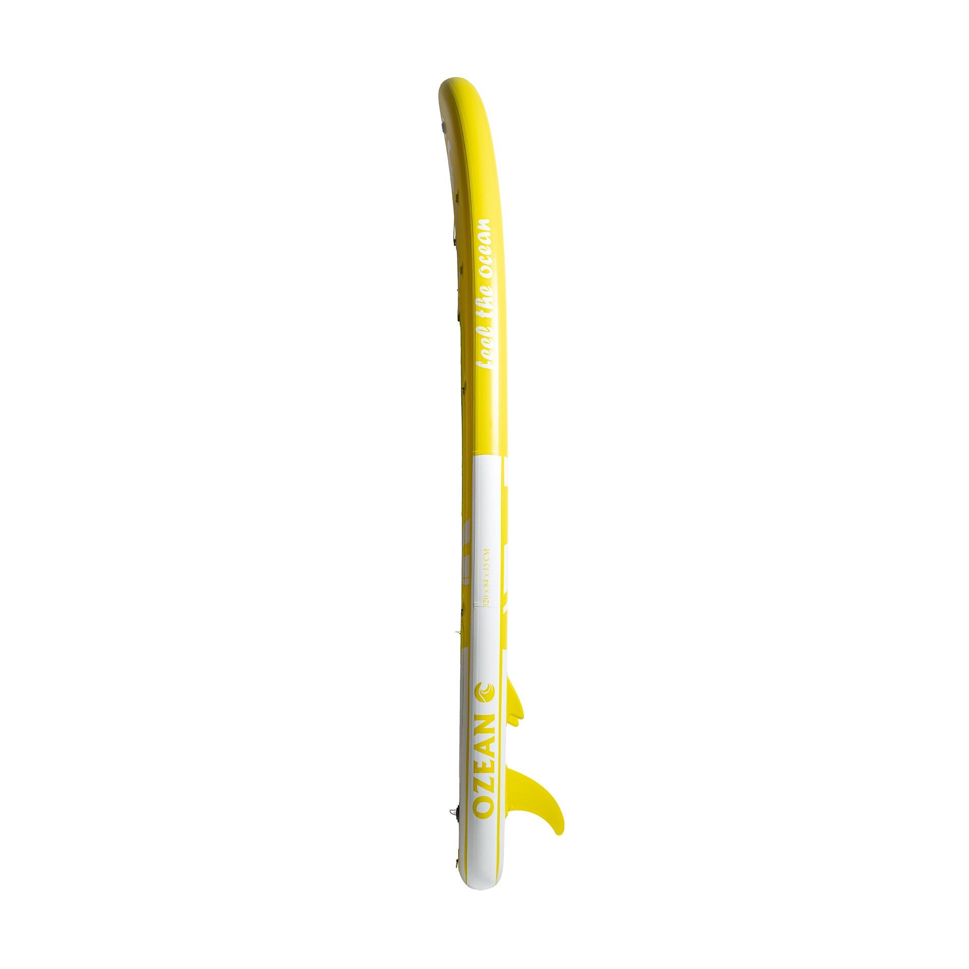 Prancha SUP OZEAN 305 cm insuflável - Paddle + 11 acessórios Amarelo 4/8