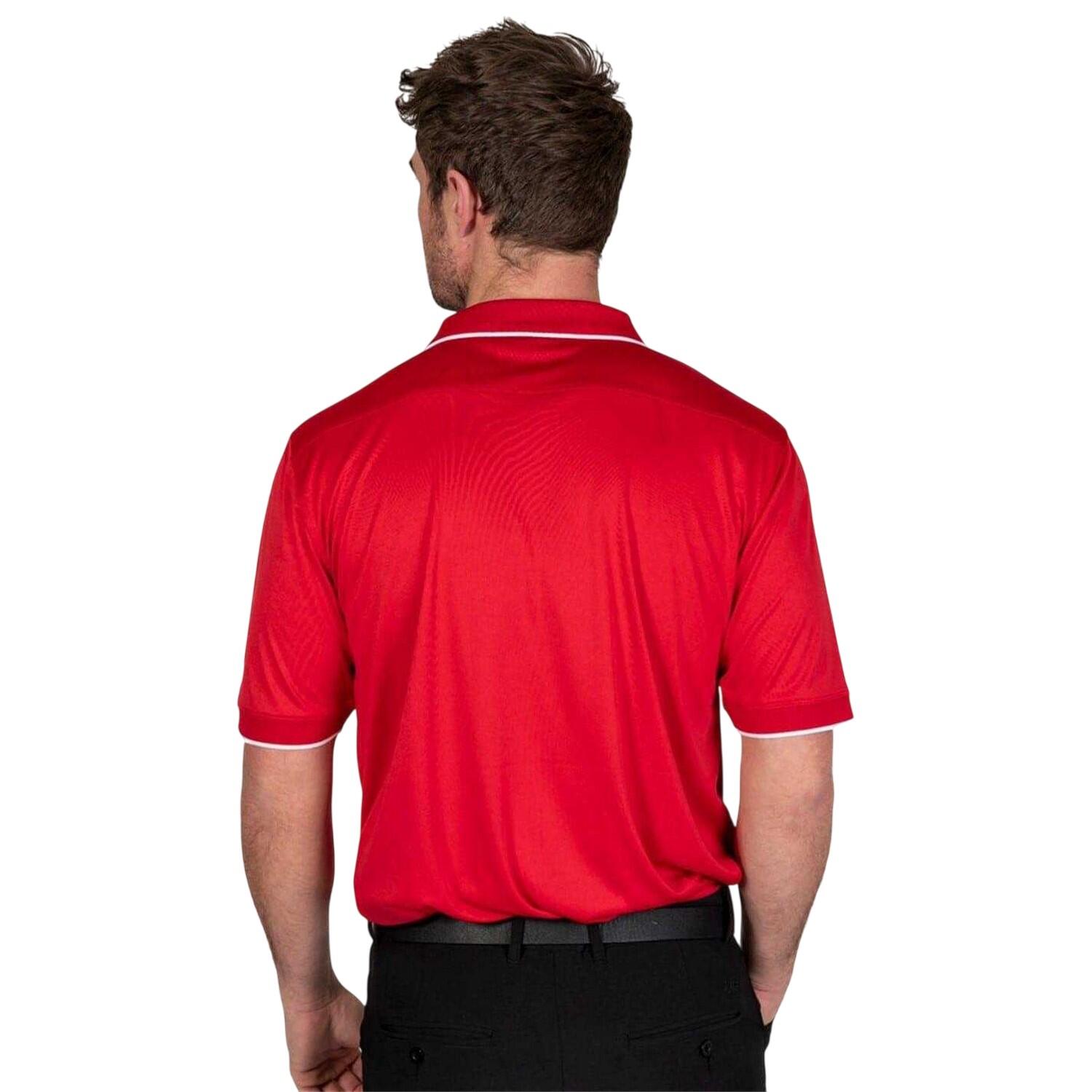 Poloshirt für , Performance, Emblem Herren Rot 3/4