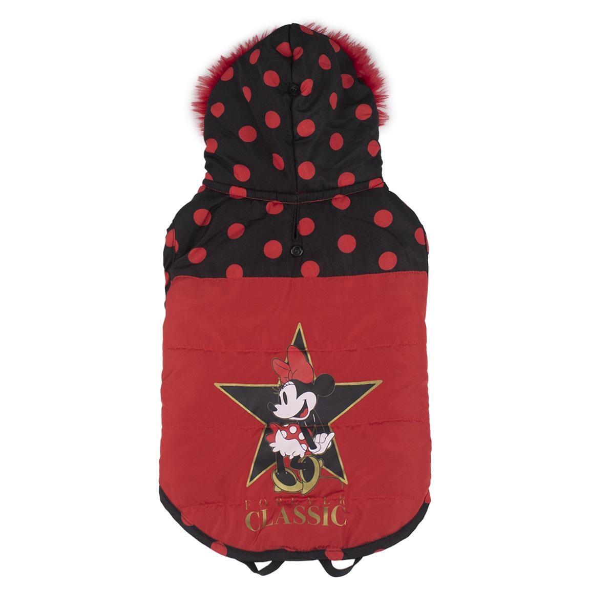 Manteau rembourré pour chien Minnie Mouse avec capuche, en tissu rouge doux 2/7