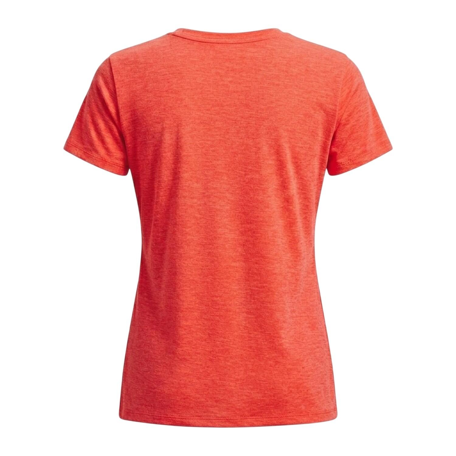 Maglietta Scollo A V Donna Under Armour Rosso Bianco 3/3
