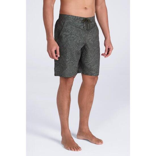 Boardshort Motif/style Camouflage Et Feuilles OCEAN Homme (Kaki Foncé Feuilles)