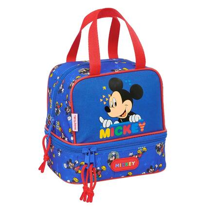 Sac isotherme 3D Mickey Mouse pour enfants avec bandoulière et doublure en