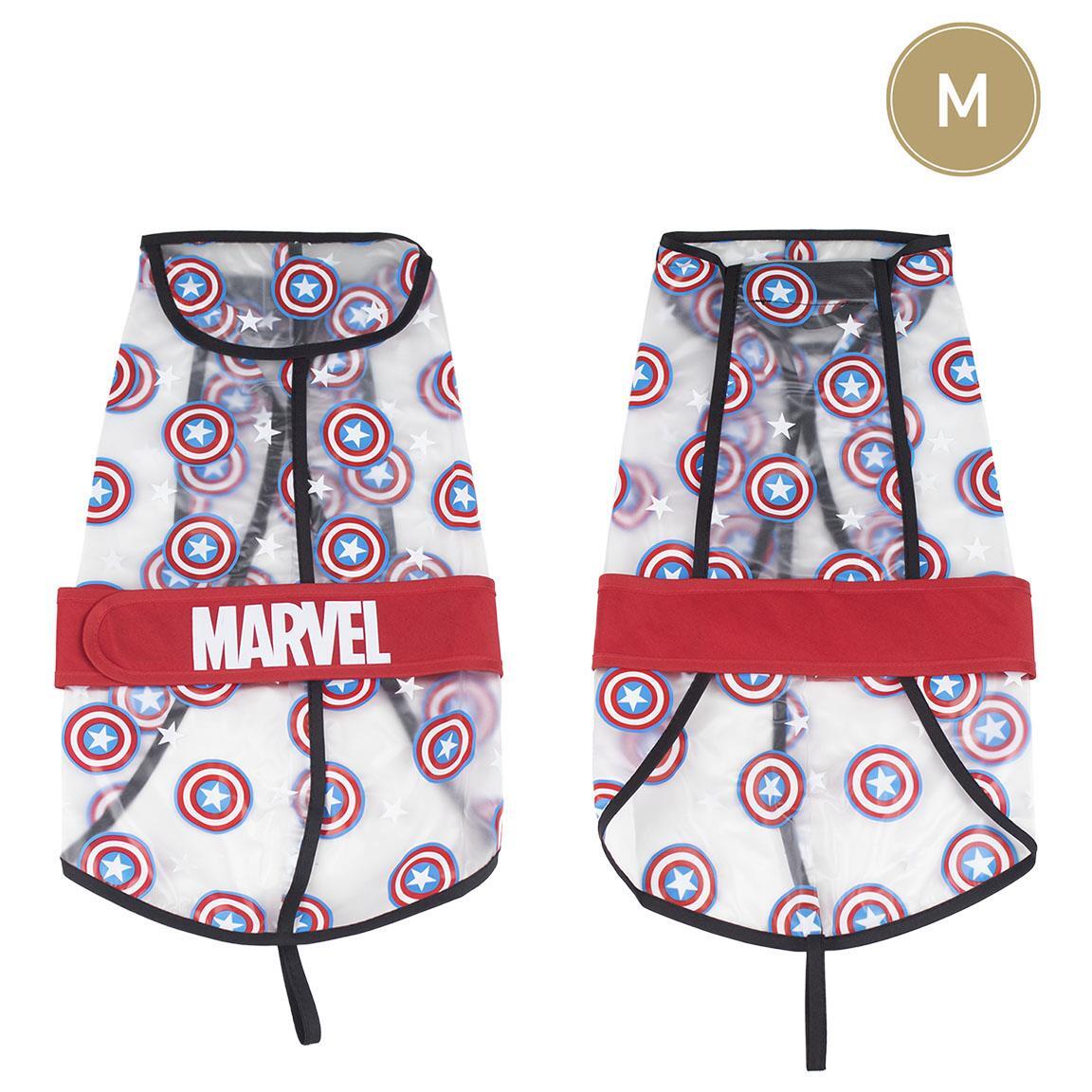 Imperméable pour chien Captain America Avengers, ajustable, rouge et gris 1/7