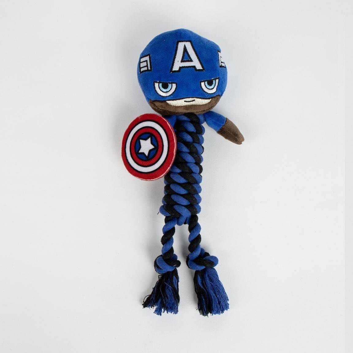 Corde dentaire pour chien Marvel Captain America, en tissu bleu doux 5/6