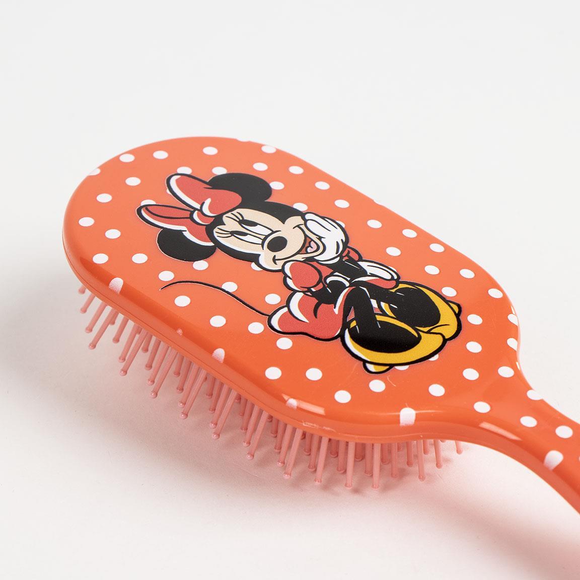 Minnie Maus Kinderbürste und Haargummis mit rosa ABS-Herzetui 2/3