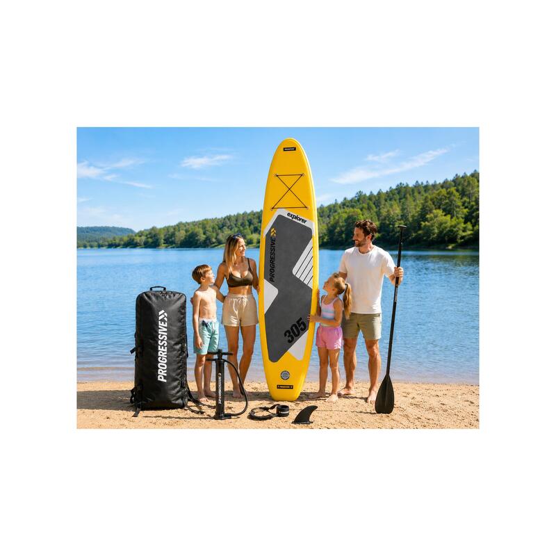 Supboard Progressive Explorer 10 – Paddleboard Set Complet Cu Accesorii Incluse