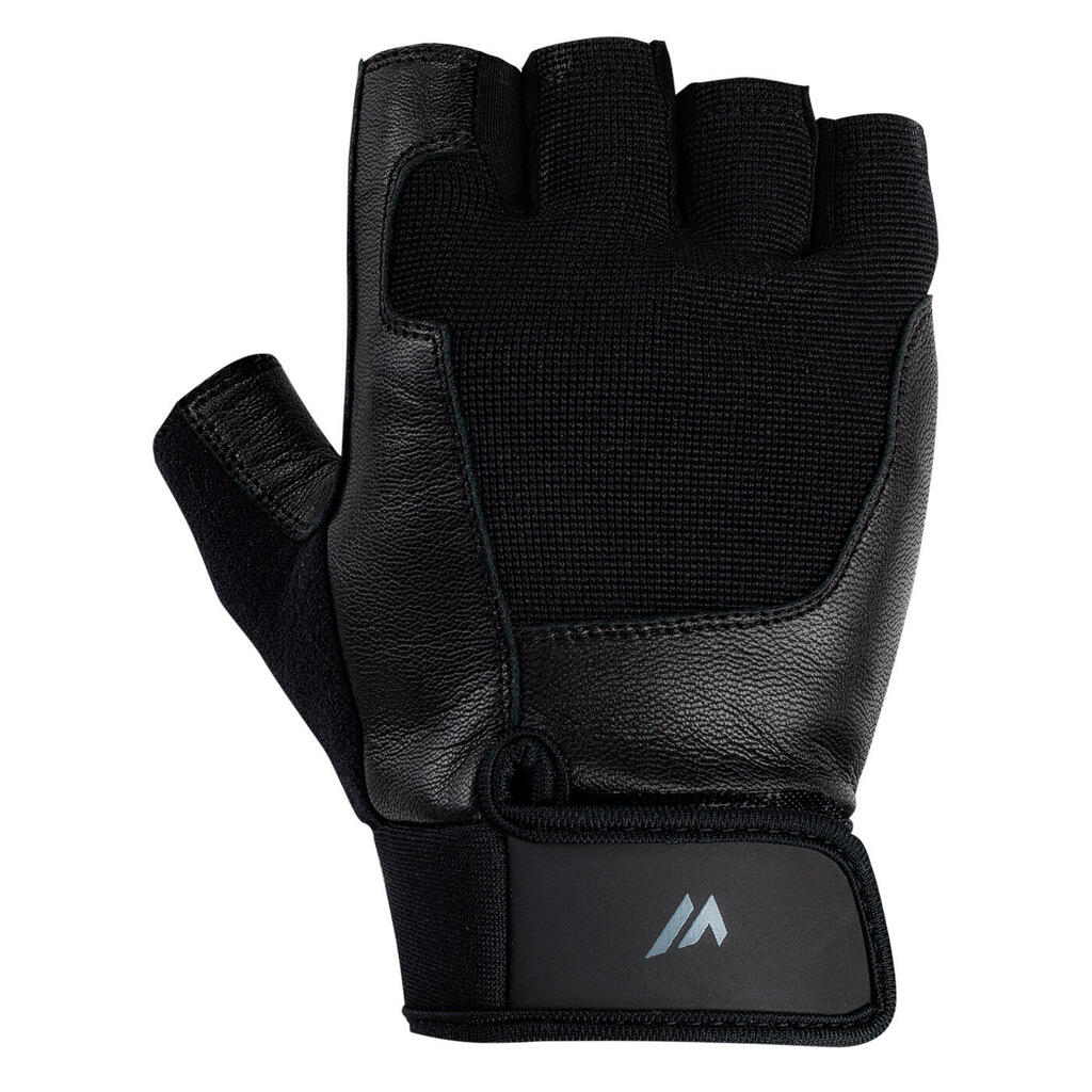 Unisex Adult Kali II Fingerless Leather Training Gloves (Black)