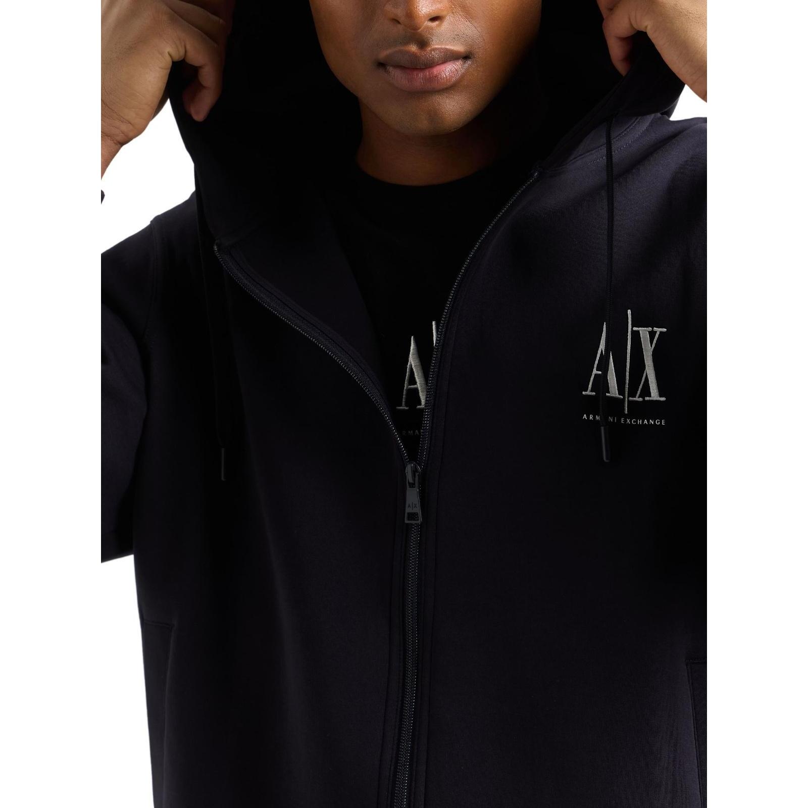 Felpa Uomo Armani Exchange Nero 3/4