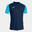 Maillot manches courtes Homme Joma Academy iv bleu marine turquoise fluo